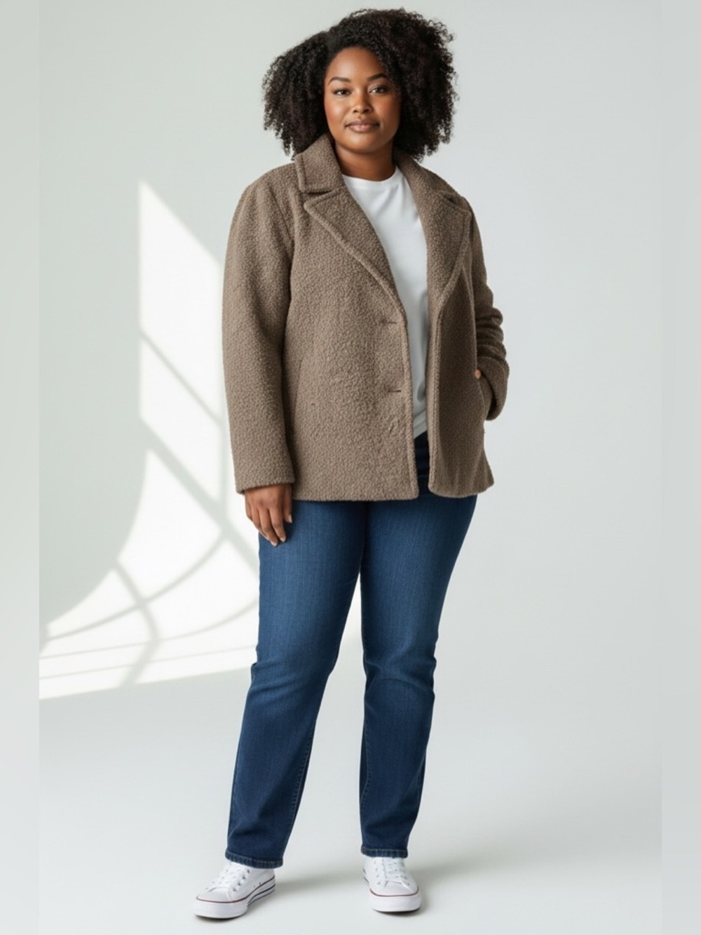 GAP brown boucle jacket size medium
